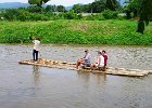 Thailand, Laos Aug02 058  På bambusflåde ned ad en lille flod Thailand